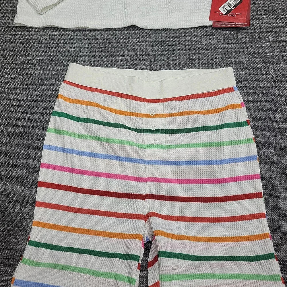 Wondershop Kids' Girls' Boys' Pajama Set Size Medium 8 Striped Thermal